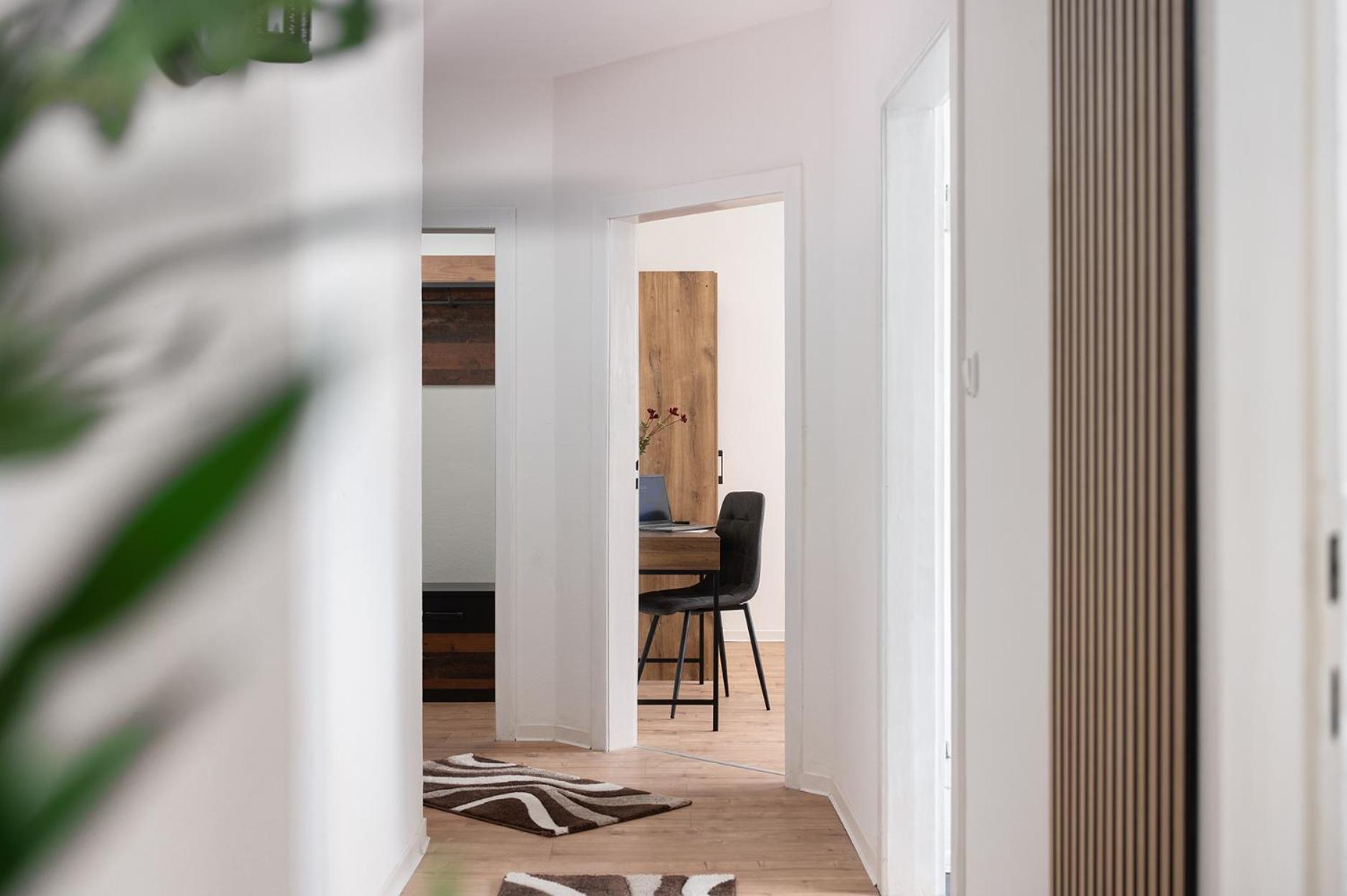 1-4 Gaeste Wohnung W-Lan, Netflix, Amazon, Parken, Arbeitsplatz, 24H Check In ,Vollausgestattet Kueche, Handtuecher Seife U,V,M Fuer Geschaeftsreisende, Paare, Familien , Datteln Buitenkant foto